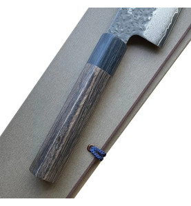 Faca japonesa Bunka Damasco 33 camadas e aço VG 10, cabo en madeira