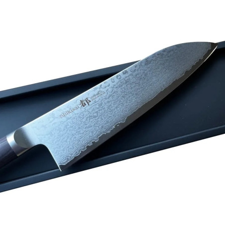 Faca Shikisai Damasco Santoku 180 mm