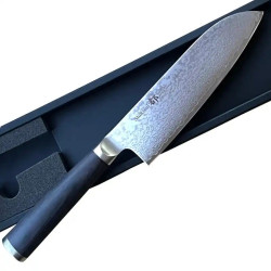 Faca japonesa Shizu Hamono Shikisai Damasco Santoku 165 mm online