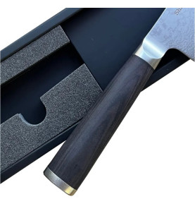 Faca japonesa Shizu Hamono Shikisai Damasco Santoku 165 mm online