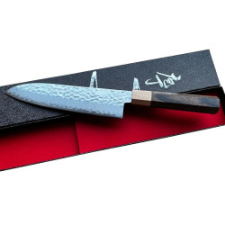 Faca Kotetsu Santoku Damasco 180 mm