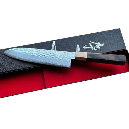 Faca Kotetsu Santoku Damasco 180 mm