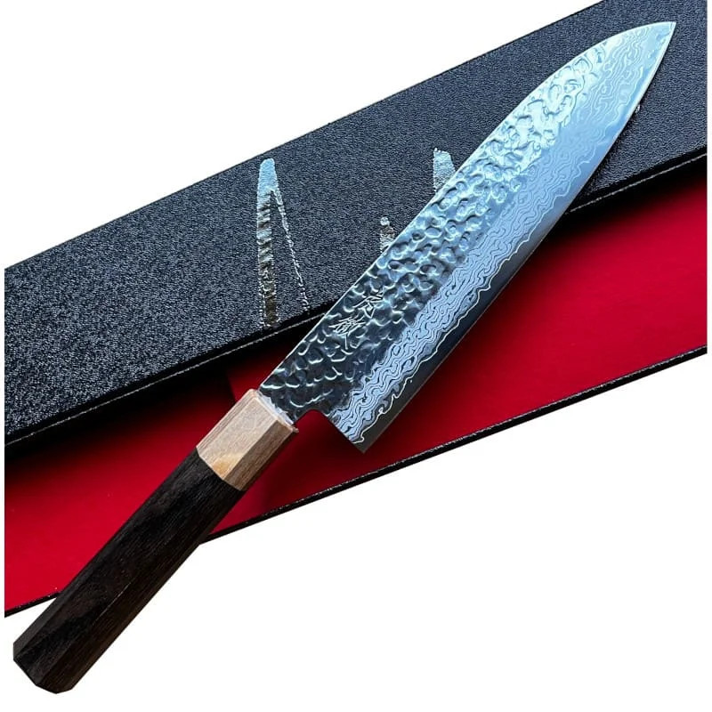 Faca Kotetsu Santoku Damasco 180 mm