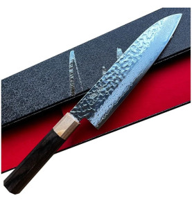 Faca Kotetsu (Seki) Santoku Damasco 180 mm, lâmina é acabada martelado