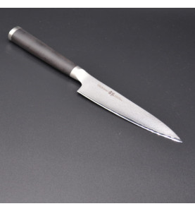 Faca japonesa Shikisai Damasco utilitária 130 mm