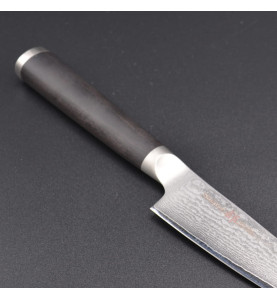Faca japonesa Shikisai Damasco utilitária 130 mm