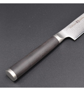 Faca japonesa Shikisai Damasco utilitária 130 mm