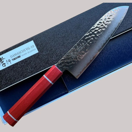 Faca Takayuki Kouseki Damasco Santoku 170 mm
