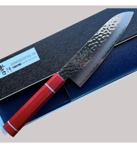 Faca Takayuki Kouseki Damasco Santoku 170 mm