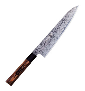 Faca japonesa Takayuki Ginga Damasco 69 camadas gyuto 210 mm