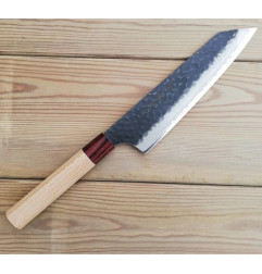 Faca Kiritsuke Kengata, lâmina martelada e acabamento Kurouchi 190 mm