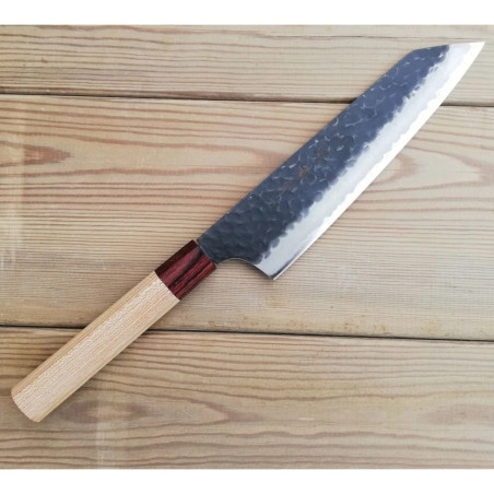 Faca Kiritsuke Kengata, lâmina martelada e acabamento Kurouchi 190 mm