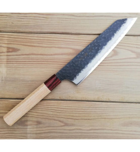 Faca Kiritsuke Kengata, lâmina martelada e acabamento Kurouchi 190 mm