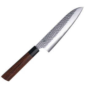 Santoku faca japonesa Kanetsugu Heptagon Wood 170 mm,