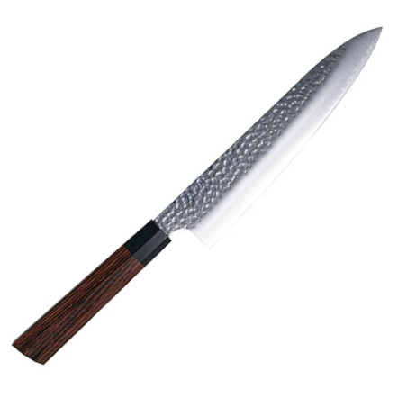 Faca japonesa Kanetsugu Heptagon Wood chef 200, 3 camadas VG 10