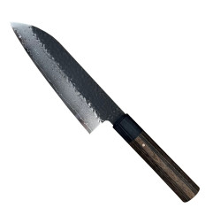 Faca japonesa Hocho Santoku média 150 mm, lâmina Damasco