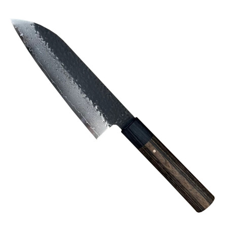Faca japonesa Hocho Santoku média 150 mm, lâmina Damasco