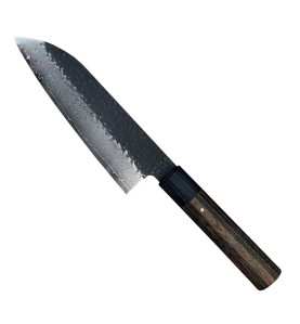 Faca japonesa Hocho Santoku média 150 mm, lâmina Damasco