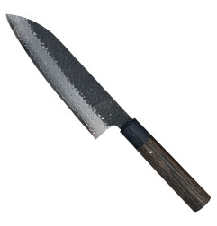 Faca japonesa Gen Damasco Preto Santoku 180 mm, aço VG 10, 33 camadas