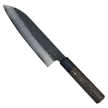 Faca japonesa Gen Damasco Preto Santoku 180 mm, aço VG 10, 33 camadas