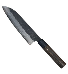 Faca japonesa Gen Damasco Preto Santoku 180 mm, aço VG 10, 33 camadas