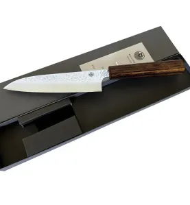 Faca japonesa Seki Kanetsugu Soot Black Santoku 170 mm