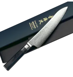 Faca Takayuki Seigaiha Damasco 45 camadas chef 210 mm