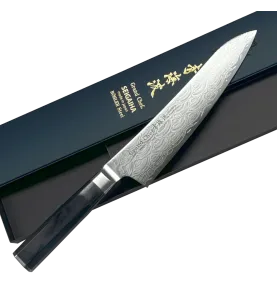 Faca Takayuki Seigaiha Damasco 45 camadas chef 210 mm