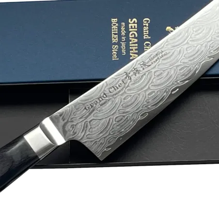 Faca Takayuki Seigaiha Damasco 45 camadas chef 210 mm