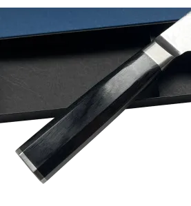 Faca Takayuki Seigaiha Damasco 45 camadas chef 210 mm