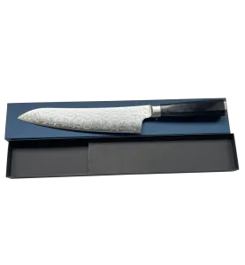 Faca Takayuki Seigaiha Damasco 45 camadas chef 210 mm