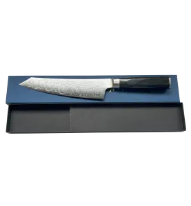 Faca japonesa Takayuki Seigaiha Kengata Damasco 45 camadas 190 mm