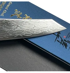 Faca Takayuki Seigaiha Damasco 45 camadas Kengata 190 mm