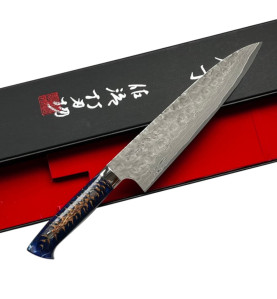 Faca Japonesa Takeshi Saji VG10 Cross Tsuchime Gyuto 210mm