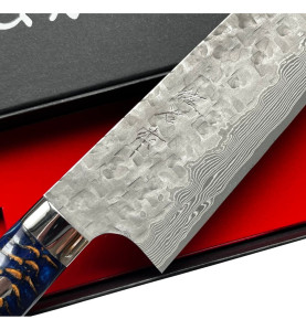 Faca Japonesa Takeshi Saji VG10 Cross Tsuchime Gyuto 210mm