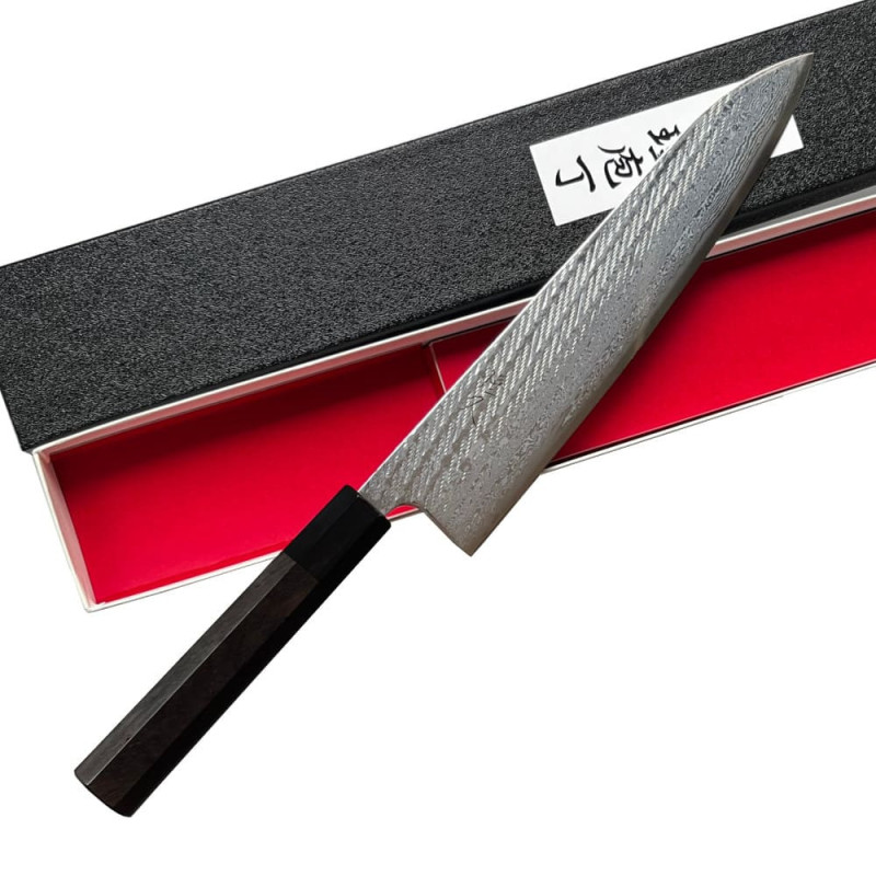 Faca Tsunehisa Ginsan Damasco Nawame Gyuto 240 mm
