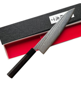 Faca Tsunehisa Ginsan Damasco Nawame Gyuto 240 mm