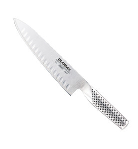 Faca japonesa Global G-77, chef alveiolado 200 mm