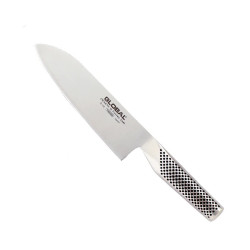 Faca Global Santoku G-46, um design original do Japão, uso múltiplo.