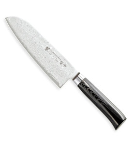Faca de cozinha Santoku Tamahagane Damasco SNMH-1114